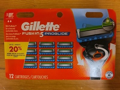 Gillette Fusion5 ProGlide Mens Razor Blade Refills 12 Cartridges