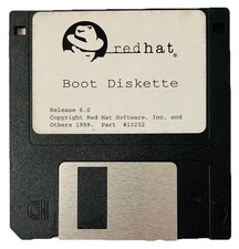 Red Hat Linux Boot Diskette Release 6.0 3.5 Floppy Disk 1999, PC Vintage 90s