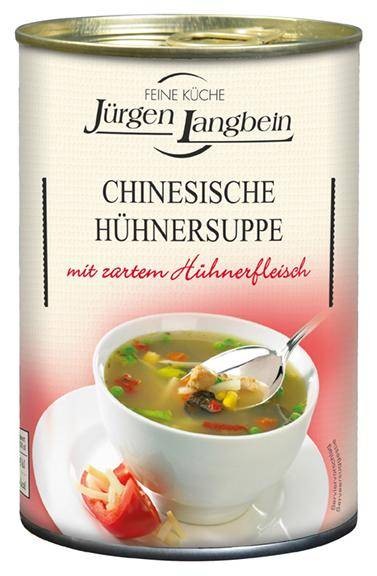 Jürgen Langbein Chinesische Hühnersuppe, 400ml, tafelfertig, mit zartem Hühnerfl