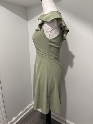 altar'd state Women's Dress Sage Green Ruffle Sleeves A-Line Size Small |  eBay