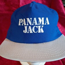 Panama Jack snapback adjustable blue baseball cap, made in the USA, vintage