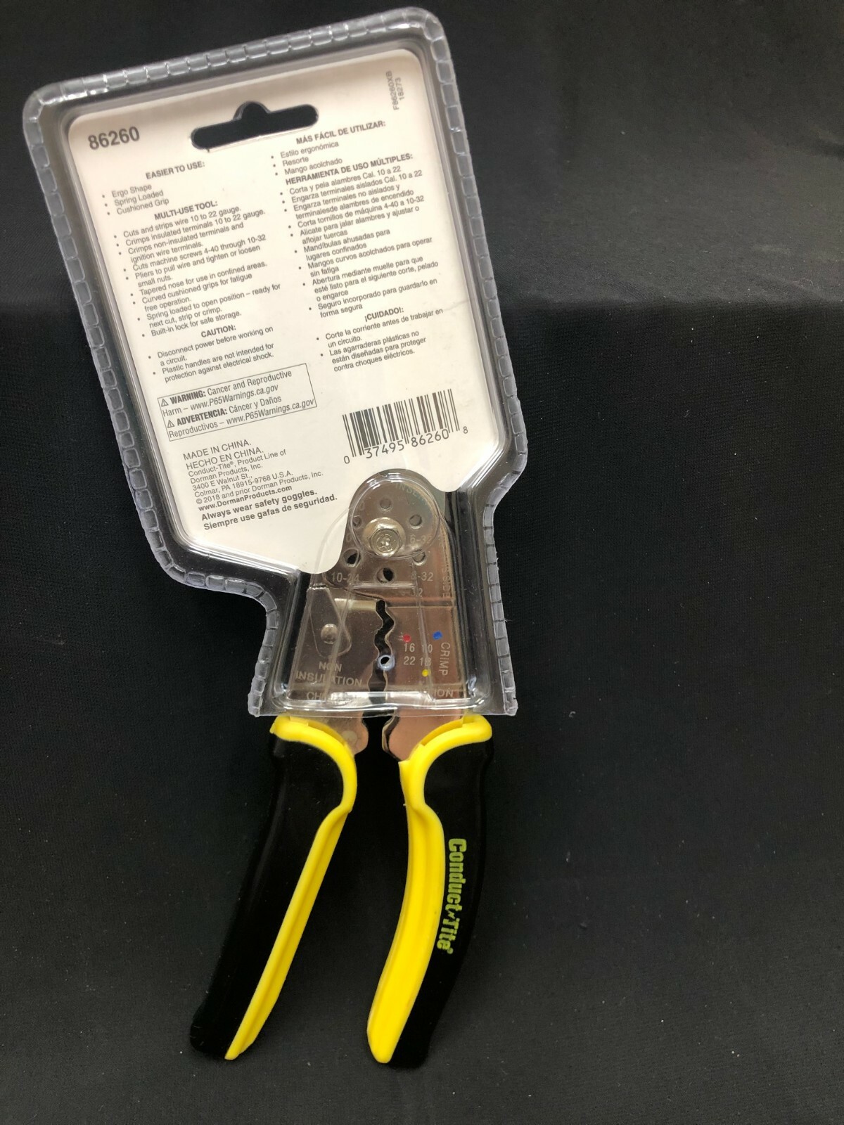 Dorman ConductTite Electrical Wire Stripper/Crimper Spring Loaded