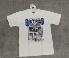 Kansas City Royals T-Shirt Mens XL Extra Large Upper Deck New AOP 1996 White MLB
