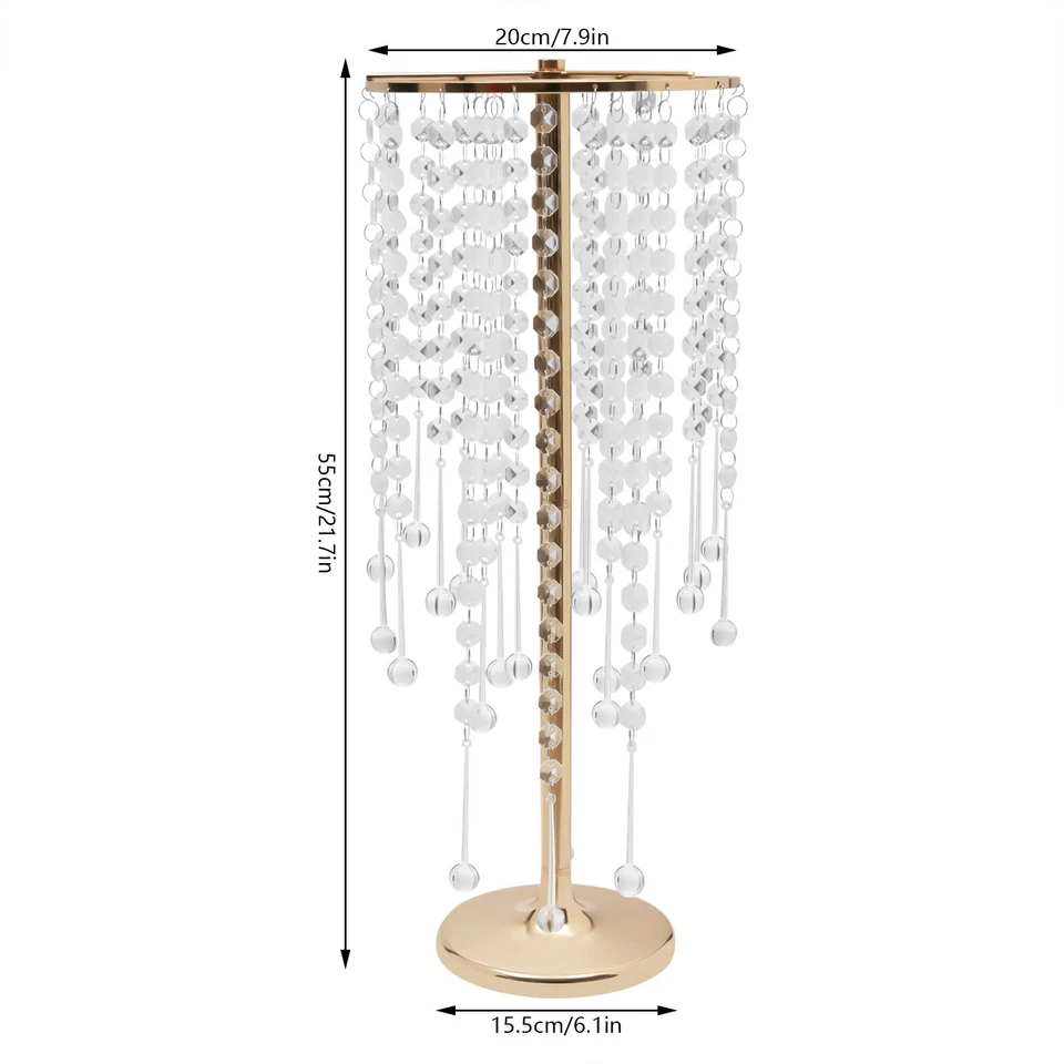 10 Piezas 55 cm de Alto Cristal Flor Soporte Centros Jarrón Boda Fiesta Decoración Foto 2 de 4