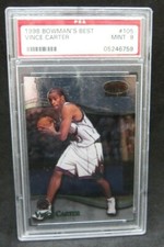 Vince Carter RC 1998-1999 Bowman's Best Rookie Card#105 PSA9!Raptors F RC GOAT
