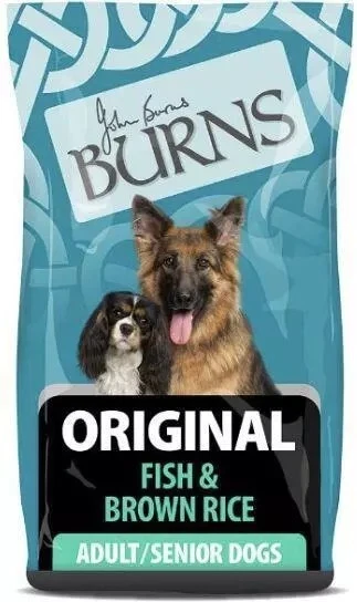 Burns Adult & Senior Dry Dog Food Hypoallergenic Original Fish & Brown Rice 12kg