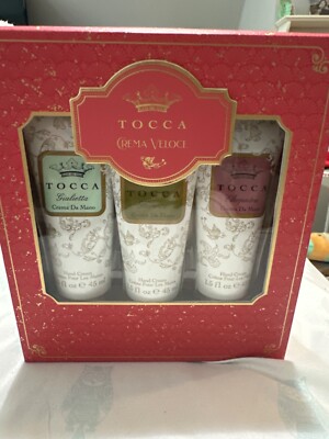 Tocca Holiday Crema Veloce Hand Cream Set Cleopatra,Florence,Giulietta 3 x 1.5oz