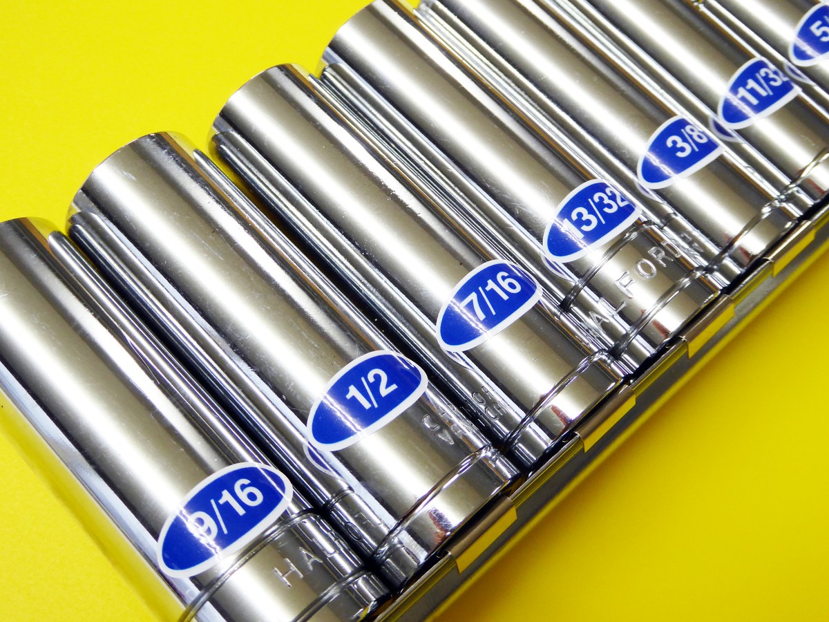SOCKET SET IDENTIFICATION TOOL LABEL stickers METRIC, SAE,TORX
