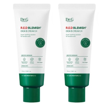 Dr.G Vegan Red Blemish CICA-S CREAM 2X (70ml x 2pcs) Super Soothing Solution