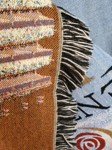 Vtg 2019 Kentucky Derby Woven Tapestry Throw Blanket 62” X 48” - Picture 4 of 14