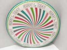 HOORAY for TODAY! Multi Color Rainbow Swirl Round 12 in. Cake Boards 3pc Pk NEW