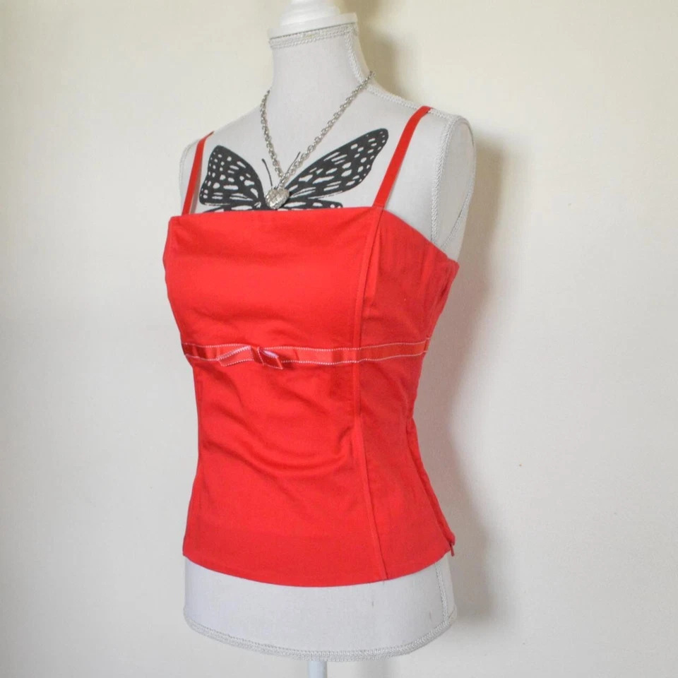 Blusa bustiê vermelha vintage anos 2000 com top coquete desossado tamanho P fofa ❤️ - Imagem 2 de 4