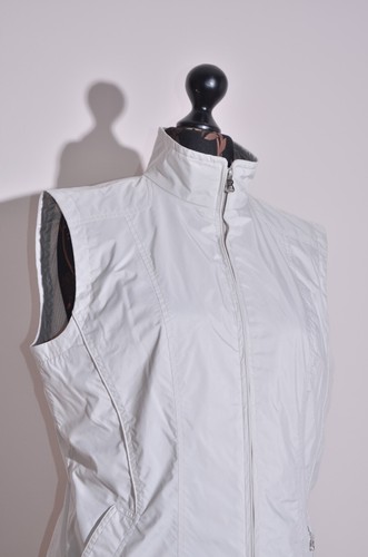 Gilet da donna beige leggero cerniera intera taglia 42 US12 UK14 - Foto 2 di 8