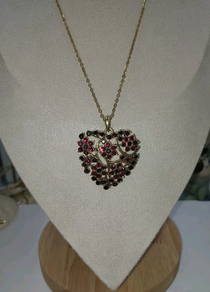 Vintage VICTORIAN TRADING Heart Pendant Necklace