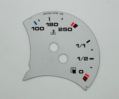 PORSCHE 996 - TECHART - SILVER GAUGE FACE PLATE DIAL KOMBI-INSTRUMENT FAHRENHEIT