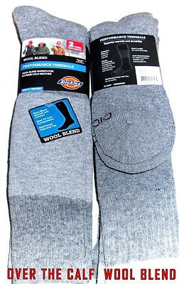 HOLIDAY DICKIES S商品 2 Pairs Mens Dickies Wool Blend Performance Thermal Cushioned Over