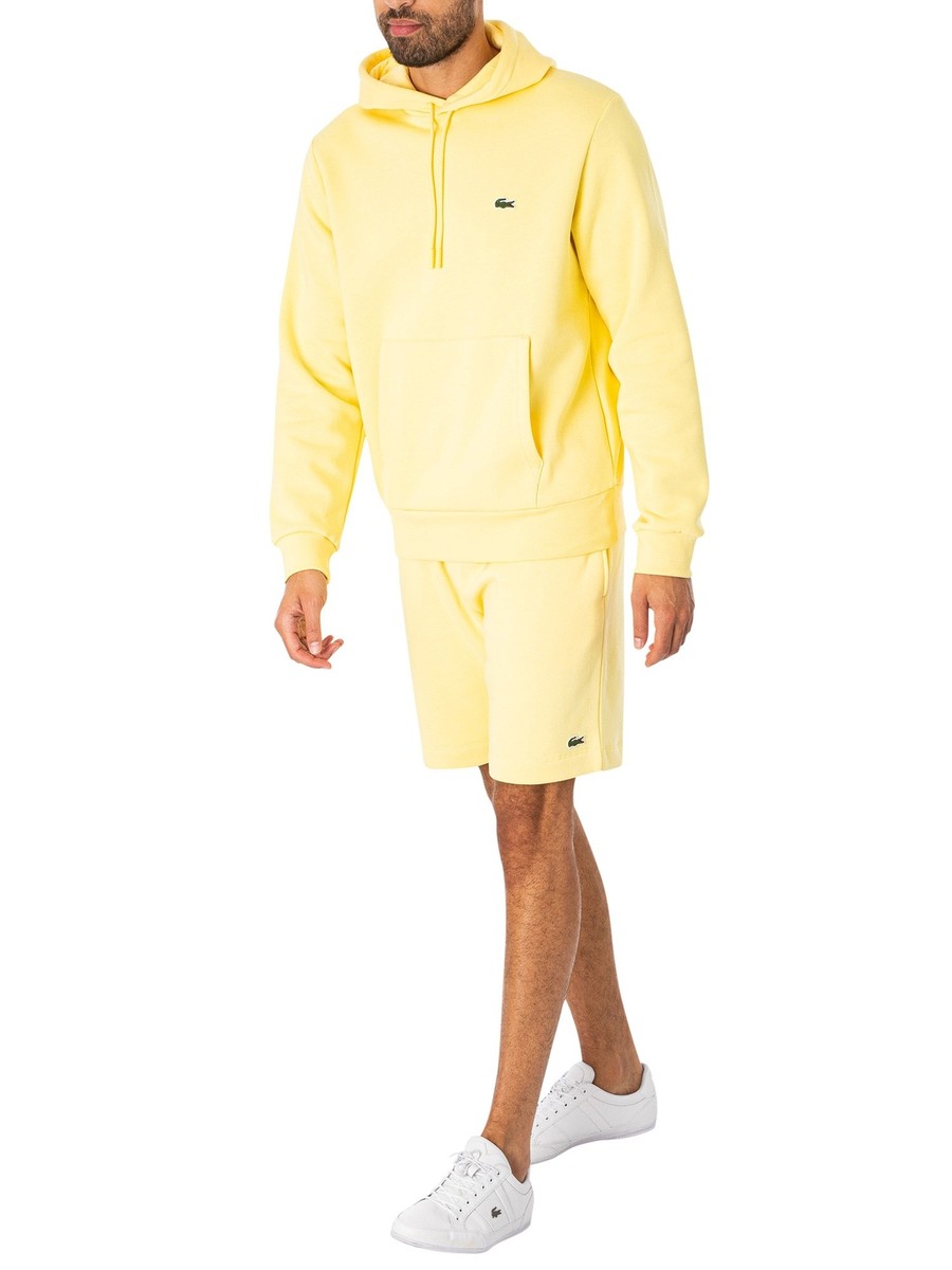 Lacoste Menu0026#039;s Logo Pullover Hoodie, Yellow | eBay