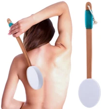 17.5in Long Lotion Applicator Back Bath Brush Body Tanning Skin Cream Or Lotions
