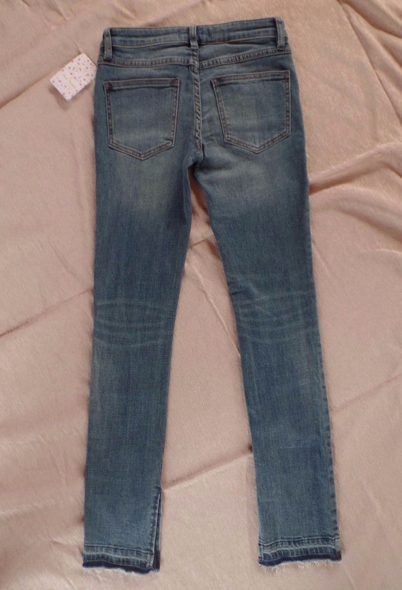 Jean Skinny Free People - Denim Foncé Avec Manchette Ventilée - Taille 25, Neuf Avec étiquettes