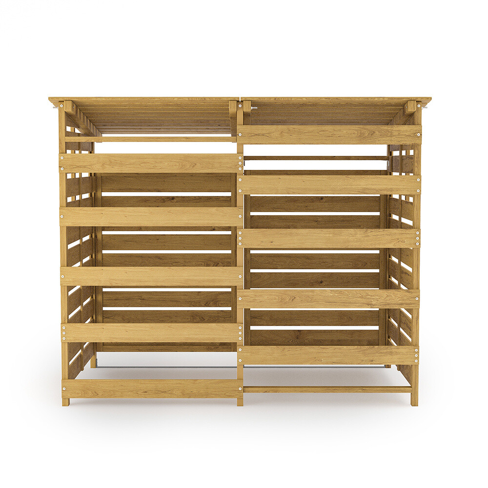 Garden Double Hide Wheelie Bin Store Storage Shed Tidy Outdoor Dustbin Bin Cover eBay