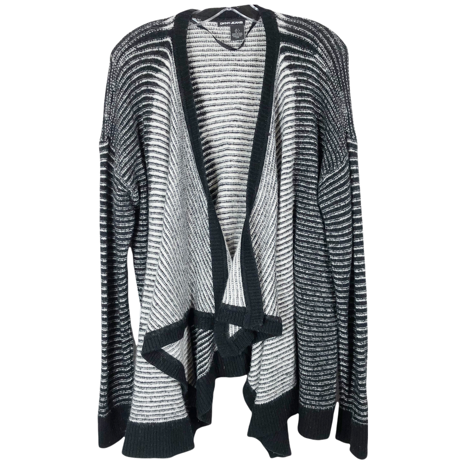 Large Cardigan Sweater Knit Striped 