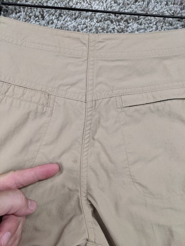 Mountain Hardwear Womens Hiking Pants Size 6 Beige Capri Crop Nylon Travel - Picture 10 of 13