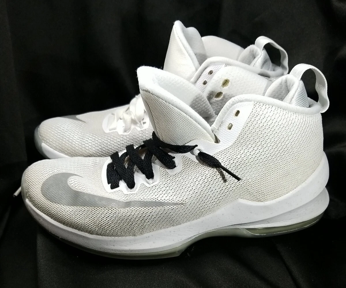 Nike Air Max Infuriate Mid Premium White Silver Size 12