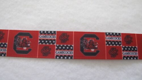 7/8" South Carolina Gamecocks Grosgrain Ribbon - BTY - Bows, Crafting, Scrapbook - Picture 1 of 1
