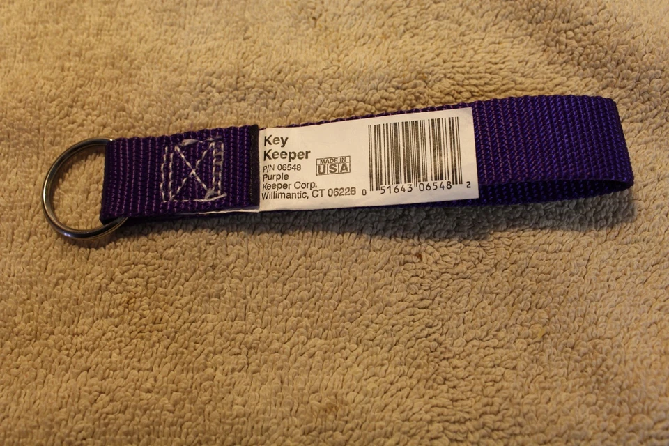 KEY KEEPER KEY RING WRIST/BELT PURPLE MADE IN USA - Image 2 of 3