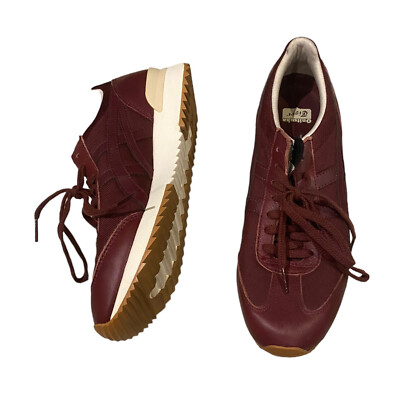 Asics Onitsuka Tiger Sneakers Size 8 Brick Red Suede Lace Up Low Top