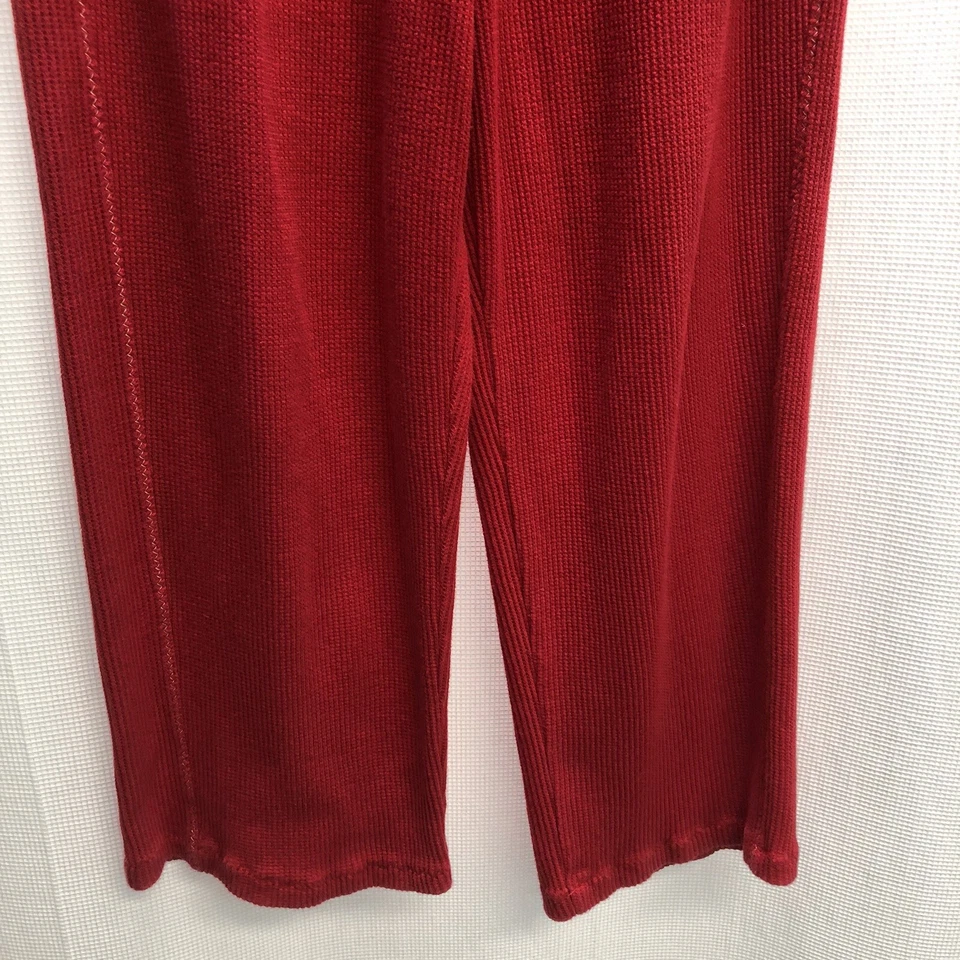 Pantalones deportivos vintage Vittadini de algodón tejido gofre rojo Y2K. Mediano Foto 3 de 4