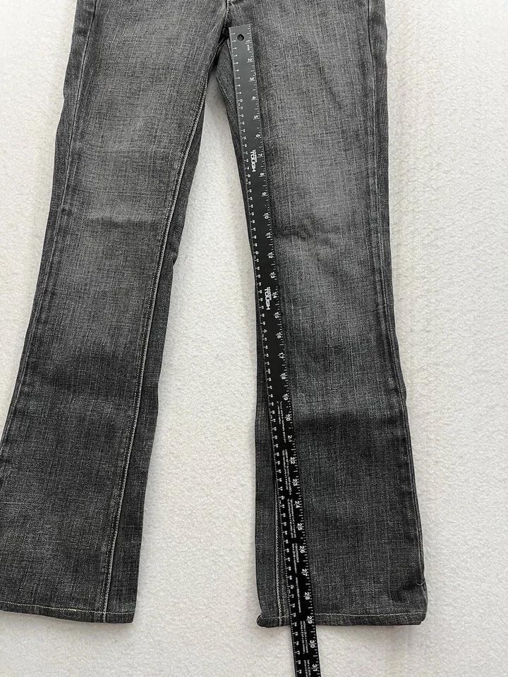 Pantalones de mezclilla acampanados negros Morphine Generation para mujer 27 tiro bajo 30x29 Foto 4 de 4