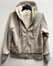 Old Navy Girls Medium fur lined hooded fleece jacket full zip