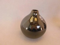 Design Vase Dekovase Rundvase Designvase Braun GläNzend 13Cm