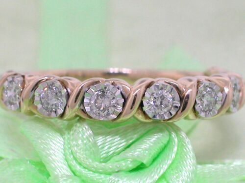 Brillant Memory Ring 10K Gelbgold Gold 7 Brillanten total 0,25ct Wesselton - Bild 5 von 5