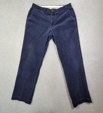 Polo Ralph Lauren Corduroy Pants Mens 34x32 Blue Straight Stretch Classic Fit
