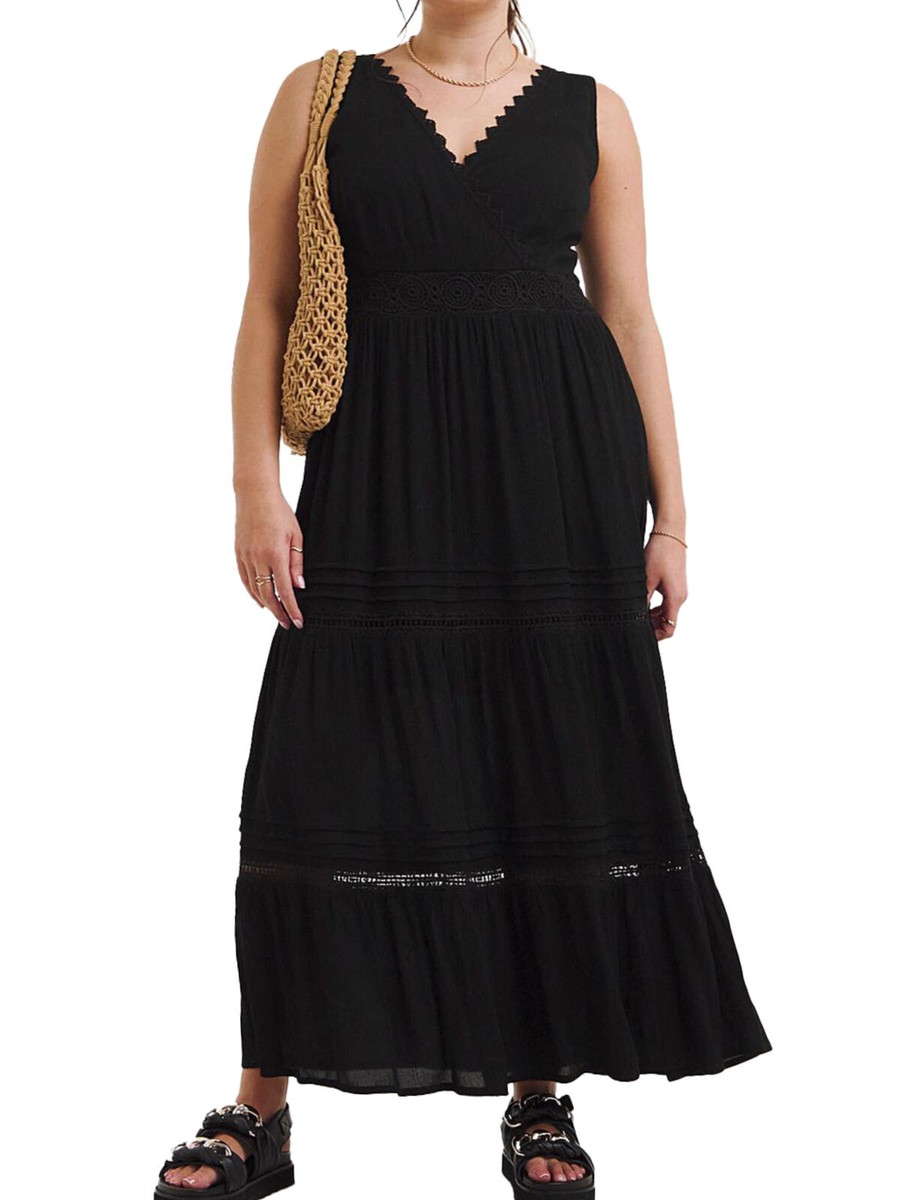 joe browns black dress Ultimate Holiday Crinkle Maxi 14 16 18 20 22 24 26 30 32 Formal dress