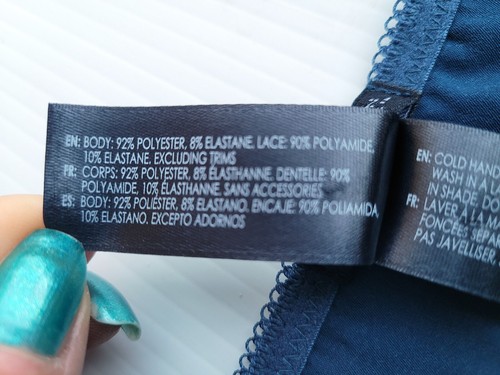 NWOT Elle Macpherson Intimates Midnight Blue Satin Panties Size S - 第 5/5 張圖片