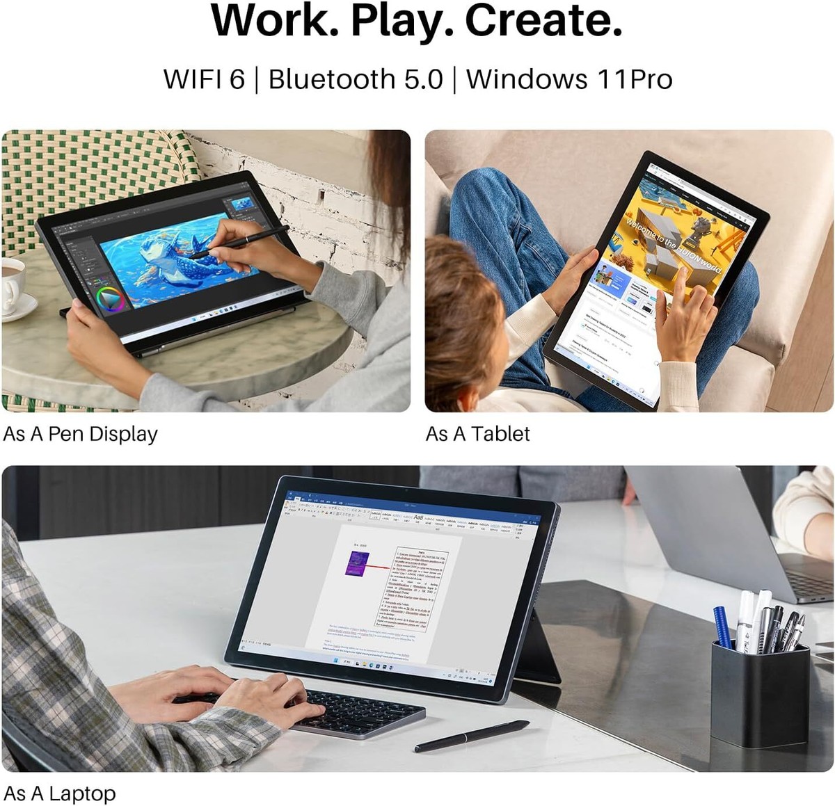 HUION Kamvas Studio 16 Pen Computer 15.8“ Drawing Tablet 2.5K QHD 