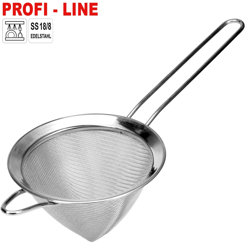 Spitzsieb Küchensieb Schaumkelle Sieb Profi Edelstahl Schaumlöffel 120 mm fein - Bild 2 von 4
