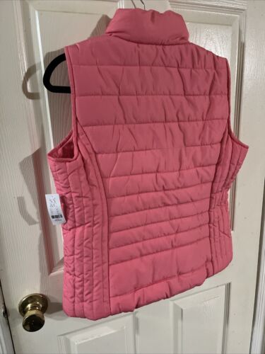 New York & Company Haute Pink Puffer Vest Womens Medium Full Zip NY&Co - Picture 3 of 5