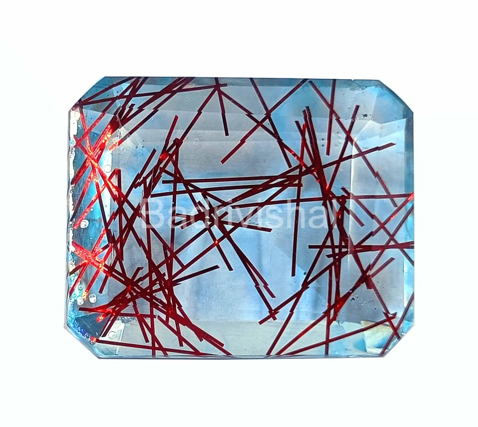 146 Ct IGL Bi-Color Rutilated Quartz Emerald Cut Brazil Loose Gemstone 4AUD - Image 2 of 4