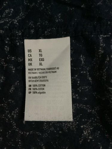 American Eagle Shirt Men Size XL Navy Blue Gray Short Sleeve Seriously Soft - Picture 2 of 19