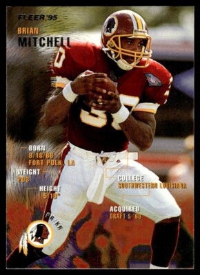 1995 Fleer #389 Brian Mitchell Washington Redskins
