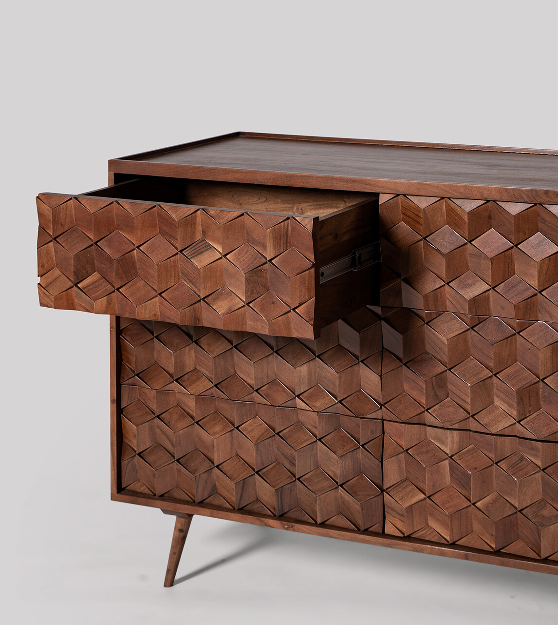 Swoon Terning Chest Of Six Drawers Storage Acacia RRP £959 eBay