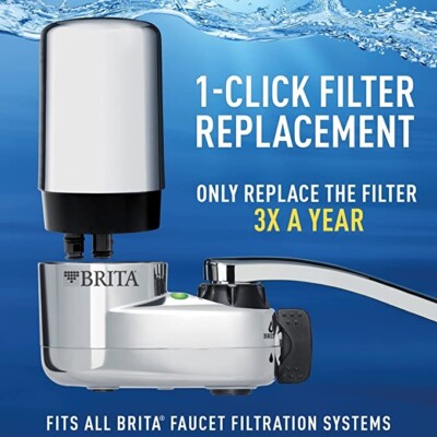 Brita Tap Water Faucet Filtration System with Filter Change Reminder