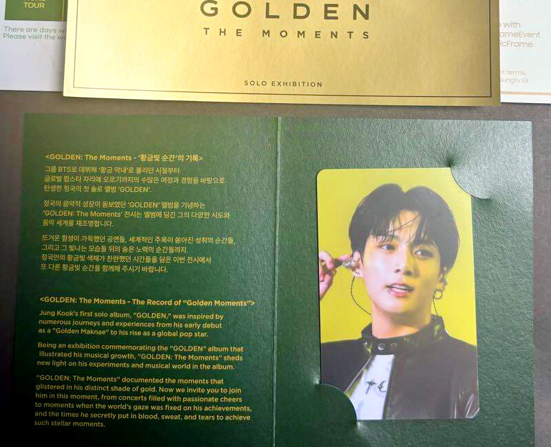 BTS JUNGKOOK Exhibition GOLDEN : The Moments POP UP Benefits