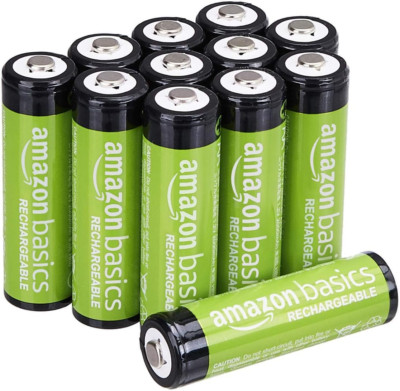 Amazon Basics 12-Count Rechargeable AA Nimh Performance Batteries, 2000 Mah, Rec