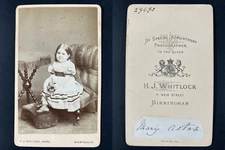 Whitlock, Birmingham, Girl Mary Aston Vintage cdv albums print.Daughter of E