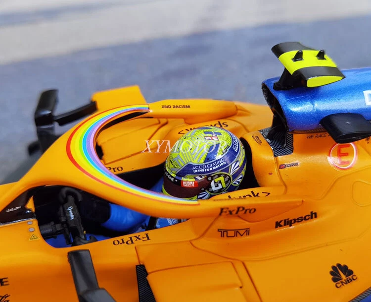 MINICHAMPS 1/18 Mclaren F1 MCL35 2020 Lando Norris 3rd Diecast Model Car Racing - Image 4 of 4